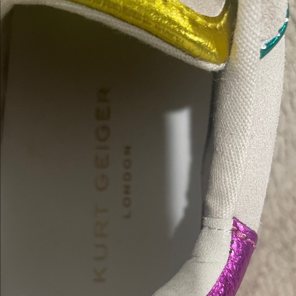 Kurt Geiger White Multicolor Accent Sneakers - Picture 6 of 8